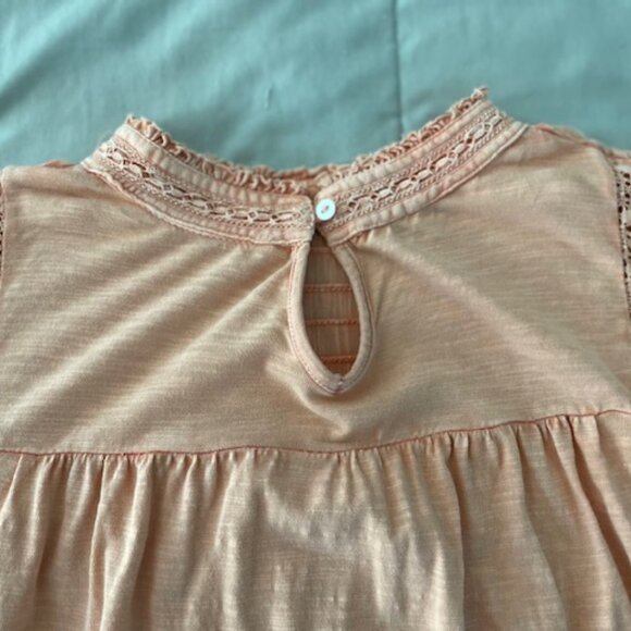 Free People Blouse Prairie Cottagecore Hippie Distressed Medium Like New $98 - Picture 12 of 13